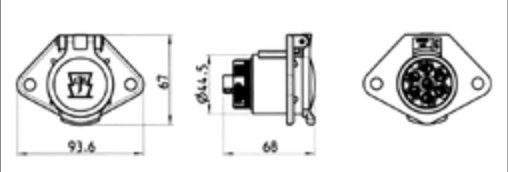 Socle de prise avec contacts standards — Sachet plastique, nickel (Ni) Erich Jaeger 111059