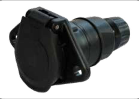Socle de prise (ISO 1185 – Type N) 7P/24V — nickel (Ni) Erich Jaeger 111305
