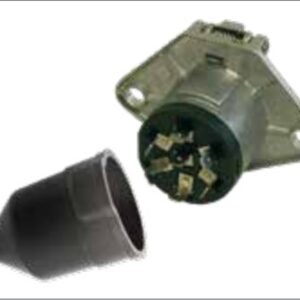 Socle de prise (ISO 1185 – Type N) 7P/24V — métal incassable, couleur argent Erich Jaeger 111128