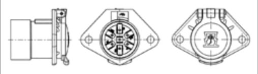 Socle de prise (ISO 1185 – Type N) 7P/24V Erich Jaeger 111182