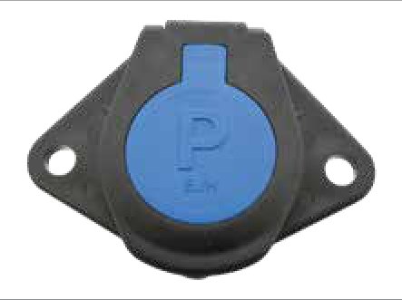 Socle de prise de parc (ISO 1185 – Type N, ISO 3731 – Type S) 7P/24V — avec douilles de renfort, plastique renforcé Erich Jaeger 111239