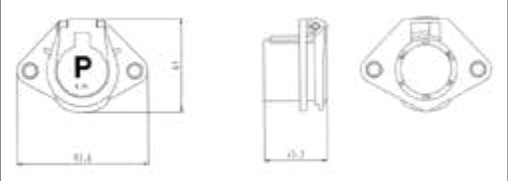 Socle de prise de parc (ISO 1185 – Type N, ISO 3731 – Type S) 7P/24V — avec douilles de renfort, plastique renforcé Erich Jaeger 111239