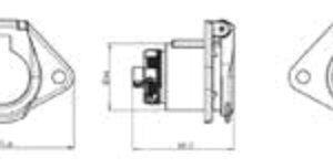 Socle de prise (ISO 1185 – Type N) 7P/24V Erich Jaeger 111304