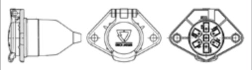 Socle de prise (ISO 1185 – Type N) 7P/24V Erich Jaeger 111307