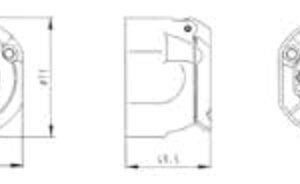 Socle de prise (ISO 11446) 13P/12V — micro-contacteur inverseur Erich Jaeger 121128