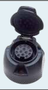 Socle de prise 13 pôles 12V JAEGER Basic (ISO 11446) Erich Jaeger 121035