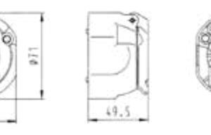 Socle de prise (ISO 11446) 13P/12V Erich Jaeger 121310