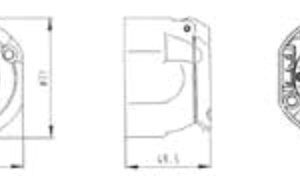 Socle de prise (ISO 11446) 13P/12V — Sachet plastique, joint passe-fil, cosses plates femelles Erich Jaeger 121312