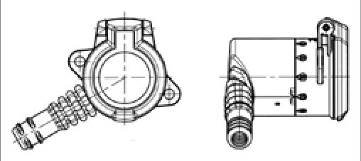 Socle de prise (ISO 11446) 13P/12V 100% étanche «JAEGER Expert» Erich Jaeger 121322