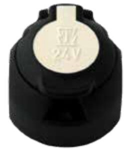 Socle de prise (ISO 11446 – Version 24V) 13P/24V — emballage individuel carton, joint passe-fil Erich Jaeger 131005