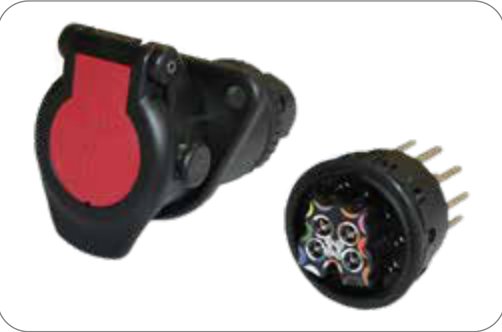 Socle de prise (ISO 12098 ADR) 15P/24V Erich Jaeger 141053