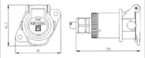 Socle de prise (ISO 12098 ADR) 15P/24V Erich Jaeger 141053