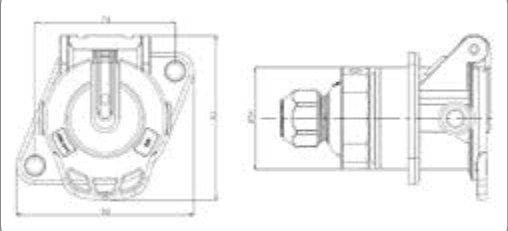 Socle de prise (ISO 7638-1) 7P/24V „JAEGER Basic“ — ABS, ADR, contacts mâles à sertir (2x 4,0mm² + 3x 1,5mm²), manchon à visser Erich Jaeger 141142
