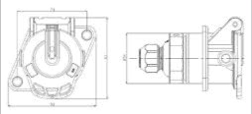 Socle de prise (ISO 7638-2) 5P/12V „JAEGER Basic“ — ABS, ADR, contacts mâles à sertir (2x 4,0mm² + 3x 1,5mm²), manchon à visser Erich Jaeger 141160