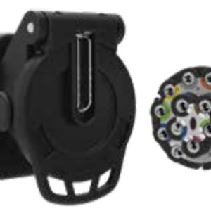 Socle de prise (ISO 12098 ADR) 15P/24V «JAEGER Basic» — presse-étoupe, sortie câble 180°, 12,00mm – 14,40mm Erich Jaeger 141168
