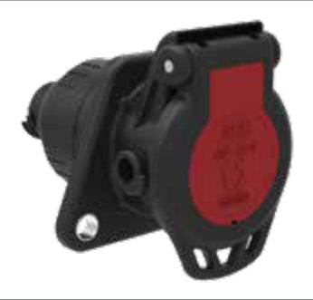 Socle de prise (ISO 12098 ADR) 15P/24V 100% étanche «JAEGER Expert» Erich Jaeger 141247