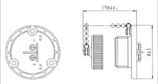 Socle de prise (DIN 14690) 2P/6-42V(30A) — avec micro- contacteur à fermeture Erich Jaeger 151003