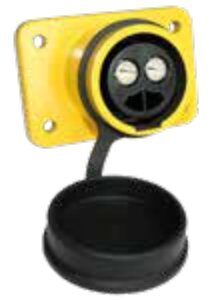 Socle de prise (VG 96917) 2P/24V(135A) — 168 A, contacts femelles à braser/sertir (50mm²) Erich Jaeger 151214