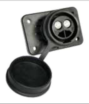 Socle de prise (VG 96917) 2P/24V(135A) — contacts femelles à braser/sertir (35/50mm²) Erich Jaeger 151218
