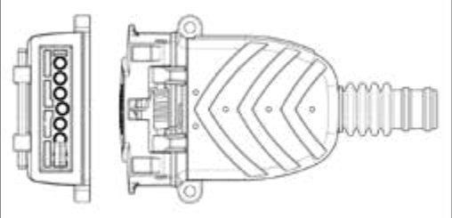Socle de prise (AS 4177.5) 7P/12V 100% étanche «JAEGER Expert» — sortie câble 45° Erich Jaeger 151312