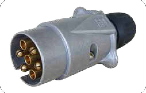Fiche de prise (ISO 1724 – Type N) 7P/12V — neutre/sans Logo, Sans conditionnement Erich Jaeger 201053