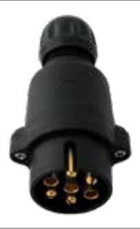 Fiche de prise (ISO 1724 – Type N) 7P/12V — neutre/sans Logo, Sans conditionnement Erich Jaeger 201018