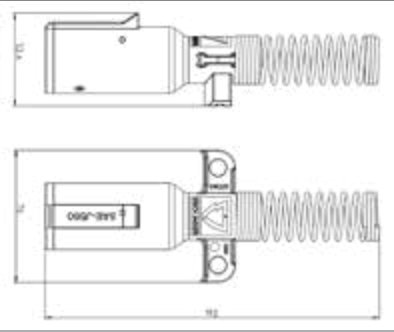 Fiche de prise (SAE J560 Primary, ABS) 7P/12V Erich Jaeger 201223