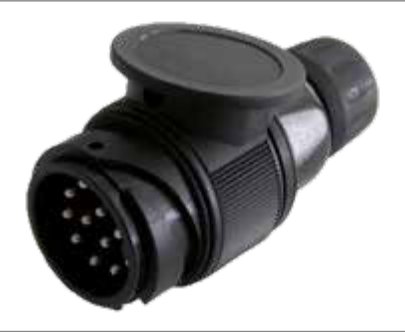 Fiche de prise (ISO 11446) 13P/12V — ERICH JAEGER, Sachet plastique 221044