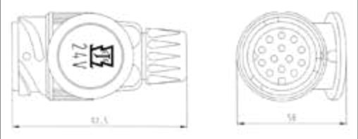 Fiche de prise (ISO 11446 – Version 24V) 13P/24V — pour câbles 13 pins Erich Jaeger 231006
