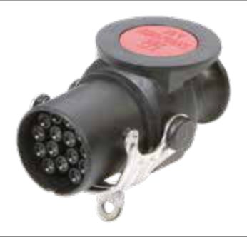 Fiche de prise (ISO 12098 ADR) 15P/24V — gaine de protection, 14,30mm – 15,10mm Erich Jaeger 241023