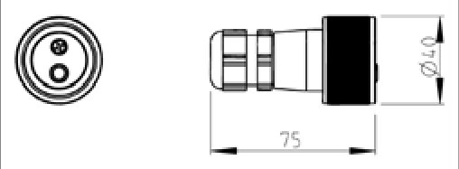 Fiche de prise (DIN 14690) 2P/6-42V(30A) Erich Jaeger 251070
