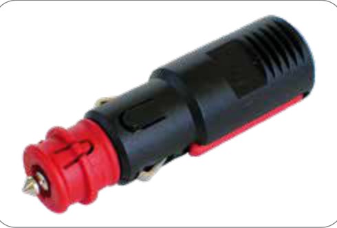 Fiche de prise (ISO 4165, SAE J563) 2P/6-24V(8A) (multi-application-) — avec fusible 8A, adaptateur inclu pour SAE J563 Erich Jaeger 251258