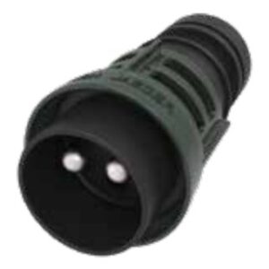 Fiche de prise (VG 96917 F001) pour raccordement sur câble avec gaine thérmo-rétractable ou surmoulage 2P/24V(135A) Erich Jaeger 251278