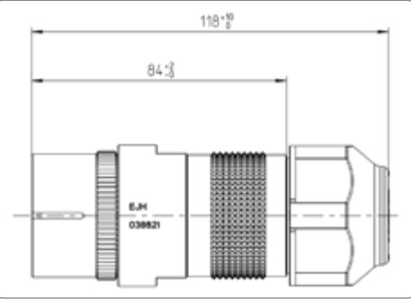 Fiche de prise (VG 96923 G-12P) 12P/24V — noir Erich Jaeger 251331