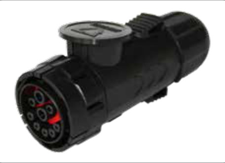 Fiche de prise (ISO 11783-2) Connecteur côté machine-outil 9P/12V «ISOBUS (IBIC)» — contacts, 4x 0,5mm² + 2x 2,5mm² Erich Jaeger 251279