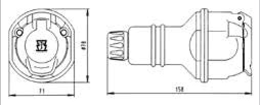 Coupleur (ISO 11446) 13P/12V Erich Jaeger 301035