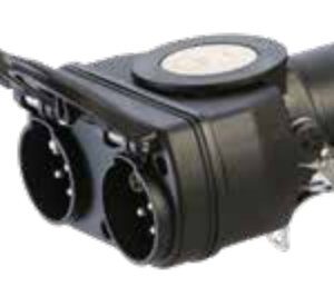 Adaptateur court avec fiche de prise 15P/24V (ISO 12098) et 2x socles de prise 7P/24V (ISO 1185 + ISO 3731) — ERICH JAEGER 311038