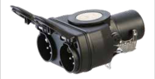 Adaptateur court avec fiche de prise 15P/24V (ISO 12098) et 2x socles de prise 7P/24V (ISO 1185 + ISO 3731) — ERICH JAEGER 311038
