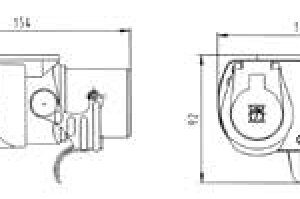 Adaptateur court avec fiche de prise 15P/24V (ISO 12098) et 2x socles de prise 7P/24V (ISO 1185 + ISO 3731) Erich Jaeger 311071
