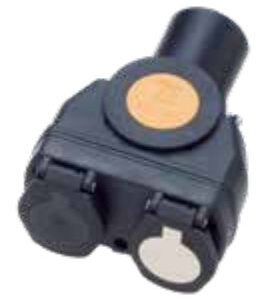 Adaptateur court avec fiche de prise 13P/24V (similaire ISO 12098) et 2x socles de prise 7P/24V (ISO 1185 + ISO 3731) Erich Jaeger 311039