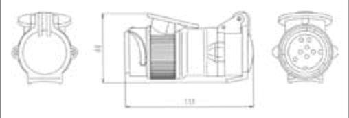 Adaptateur court du véhicule (13P/24V) vers remorque (7P/12V), sans transformateur de tension Erich Jaeger 311042