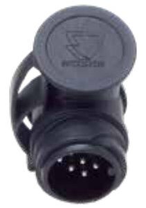 Adaptateur ultra court „Shorty“ du véhicule (13P/12V) vers remorque (7P/12V) — ERICH JAEGER, emballage individuel carton 311069