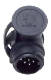 Adaptateur ultra court „Shorty“ du véhicule (13P/12V) vers remorque (7P/12V) — ERICH JAEGER, emballage individuel carton 311069