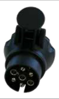 Adaptateur ultra court „MIKA 2“ du véhicule (7P/12V) vers remorque (13P/12V) — neutre/sans Logo, Sans conditionnement Erich Jaeger 311138