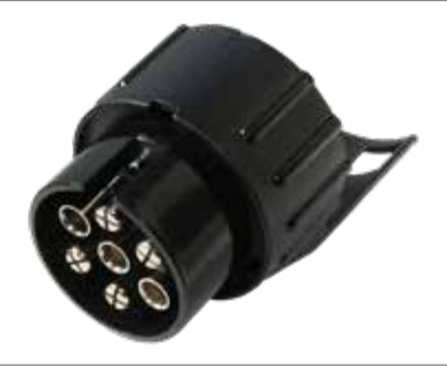 Adaptateur ultra court Economique du véhicule (7P/12V) vers remorque (13P/12V) Erich Jaeger 311188