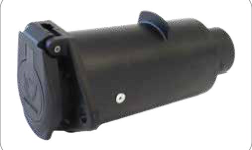 Adaptateur / doubleur de tension 12V > 24V – connecte une prise 7P/12V (ISO 1724) côté véhicule avec une prise 7P/24V (ISO 1185) côté remorque Erich Jaeger 311311