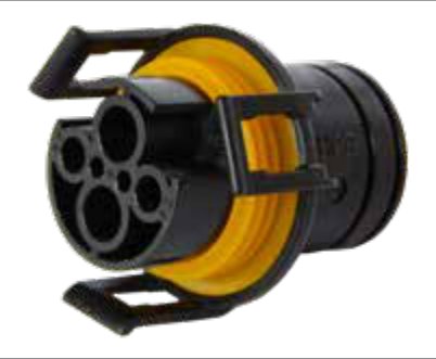 Socle de prise ISOBUS (IBBC – Breakaway Connector), côté tracteur Connecteur circulaire 4P ECU/Pass-Through pour Erich Jaeger 382167