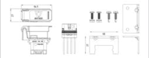 Boîtier de socle de prise (SAE J1239) 4P/12V 100% étanche «JAEGER Expert» — IP X7, IP X9K, Sachet plastique Erich Jaeger 153111