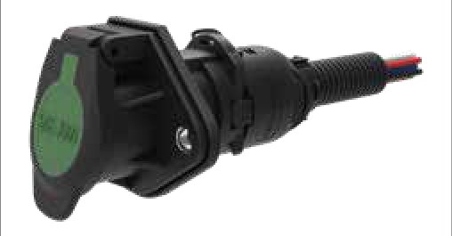Socle de prise (SAE J560 Primary, ABS) 7P/12V 100% étanche «WeatherLock™» — 0,42 m Erich Jaeger 501152