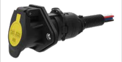 Socle de prise (SAE J560 Auxiliary) 7P/12V 100% étanche «WeatherLock™» — 1,25 m Erich Jaeger 501158